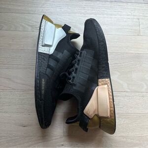 Adidas Black and Gold Sleek Sneakers